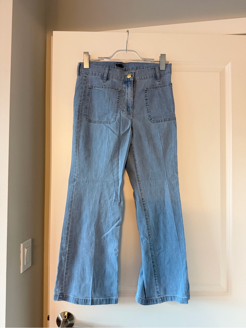 J. Crew Petite High Rise Kickout Jean with Sailor Pocket